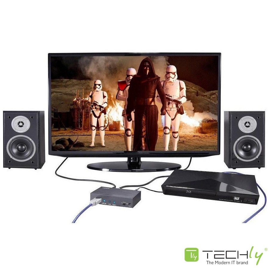 Techly Ekstraktor Audio HDMI telewizor głośniki